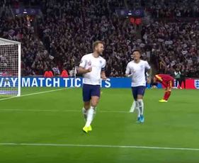 Tottenham's Harry Kane reacts to hat-trick for England vs Montenegro