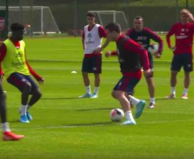 Video: Arsenal training ahead of Liverpool game