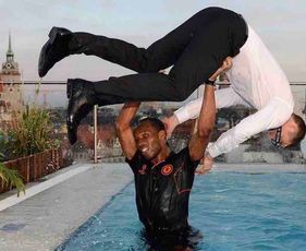 Didier Drogba relives throwing Gary Cahill in a swimming pool during Champions League celebrations