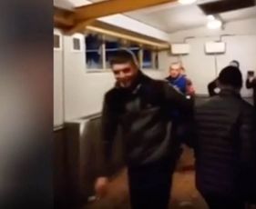 Video: Stoke City fans smashing toilets at Port Vale