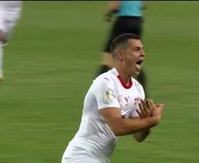 GIF: Arsenal's Granit Xhaka scores a screamer for Switzerland vs Serbia