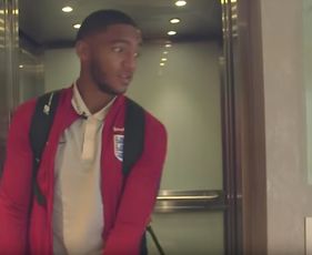 Man of the match Joe Gomez reacts to his full England debut