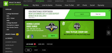 DraftKings - Best tennis sportsbook for beginners