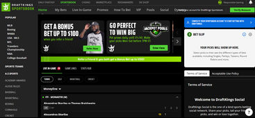 DraftKings - Best Paysafecard betting site for beginners