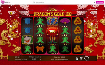 The Dragon's Gold classic slot at Pulsz Casino