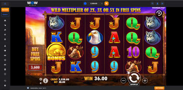 Buffalo King slot game at WOW Vegas