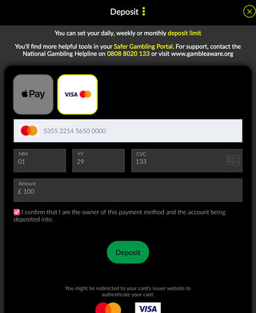 Process of making a deposit on Parimatch