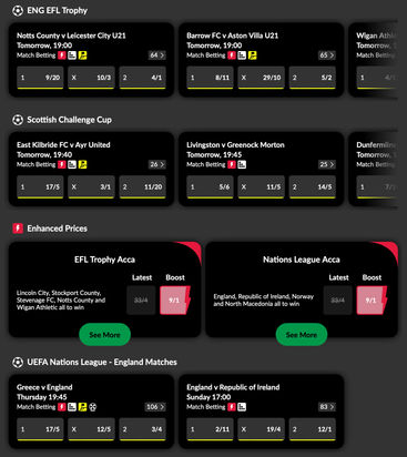 Pre-match betting on Parimatch