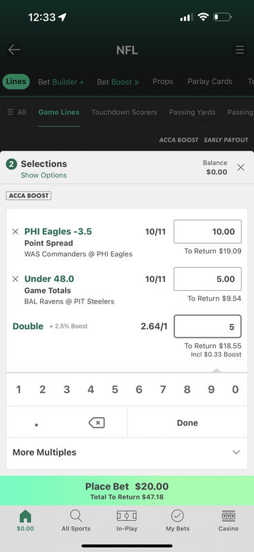 Betting on bet365's mobile app