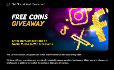 Free coins giveaway promotion