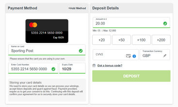 Depositing funds on Coral via debit card