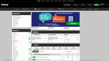 Betway's website homepage