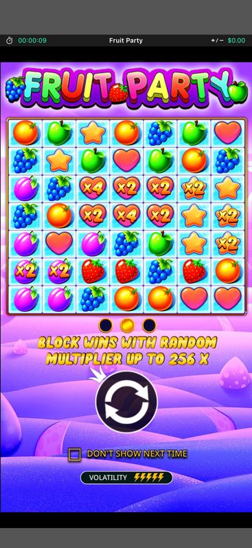 Playing Fruit Party on bet365 Bingo mobile app