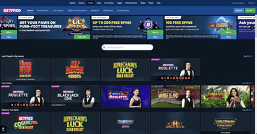 Betfred Casino's website homepage