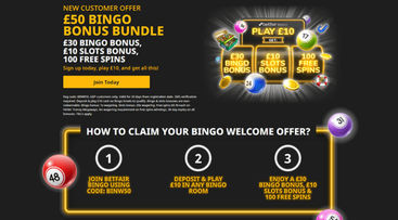 Betfair Bingo's welcome bonus bundle for new players