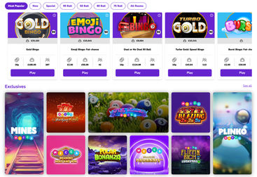 Some of the many games available on Mecca Bingo