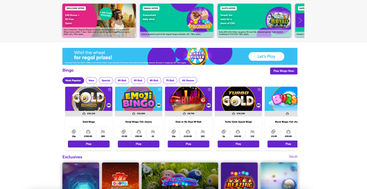 Mecca Bingo's website homepage