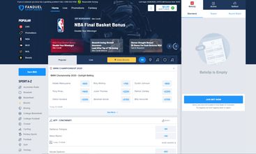 FanDuel sports betting app homepage