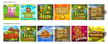 Some of the many games available on Foxy Bingo