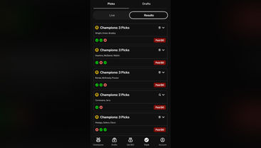 underdog betting app interface