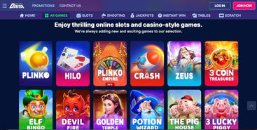 Dara Casino games selection online
