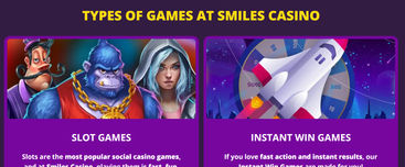 Smiles Casino games selection for US players