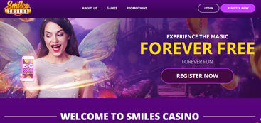 Smiles Casino homepage online