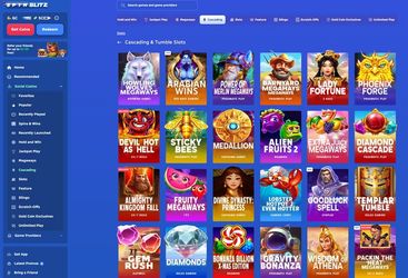 Spin Blitz games selection for online players