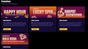 sidepot casino promos and bonus offers
