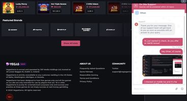 vegas gems customer support online