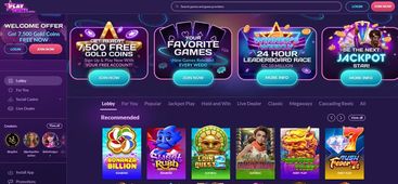 playfame casino homepage online