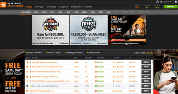 draftkings fantasy sportsbook homepage online