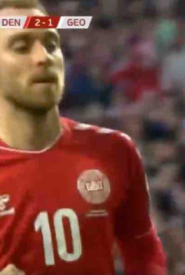 Video: Tottenham's Christian Eriksen on the scoresheet for Denmark against Georgia