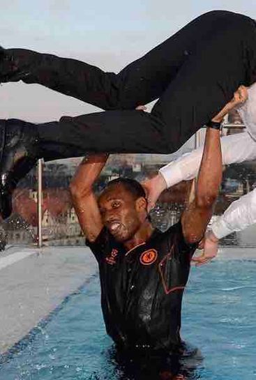 Didier Drogba relives throwing Gary Cahill in a swimming pool during Champions League celebrations