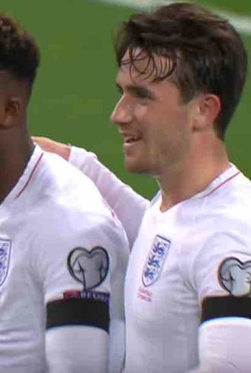 Chelsea's Callum Hudson-Odoi reacts to his England debut
