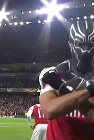 Video: Pierre-Emerick Aubameyang's Black Panther celebration vs Rennes