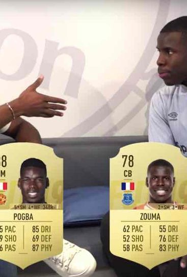 Everton's on-loan Chelsea defender Kurt Zouma wants to race Paul Pogba