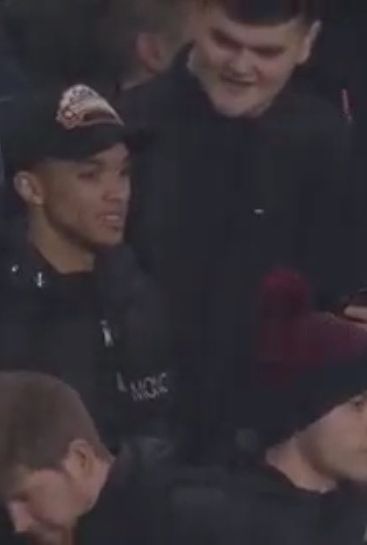 Liverpool's Trent Alexander-Arnold in the away end at Wolves