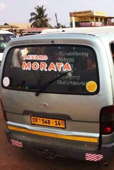 Alvaro Morata retweets random van bearing his name in Ghana