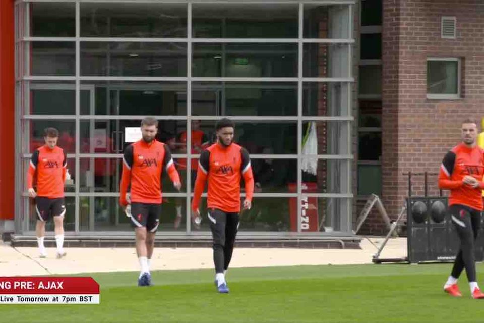 Video: Liverpool training ahead of Ajax clash