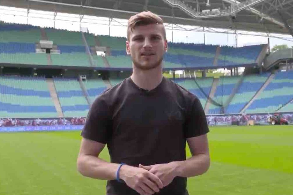 Timo Werner's first Chelsea training session