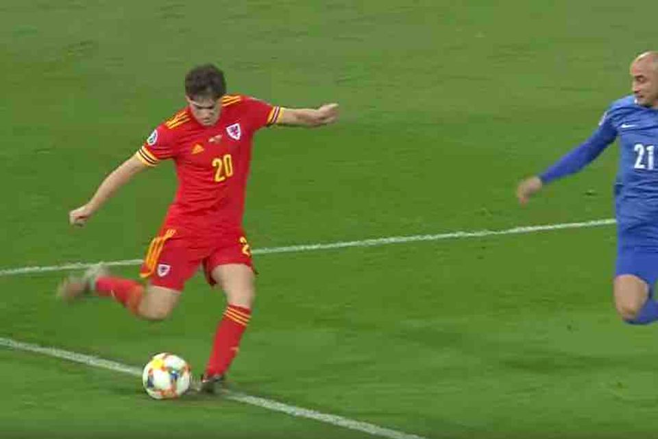 Man Utd's Daniel James reacts to Wales' win over Azerbaijan