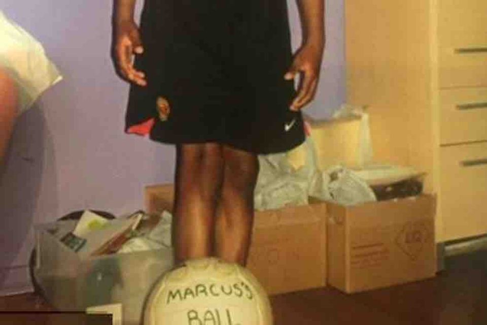Man Utd team-mates mock Marcus Rashford for having his name written on childhood football