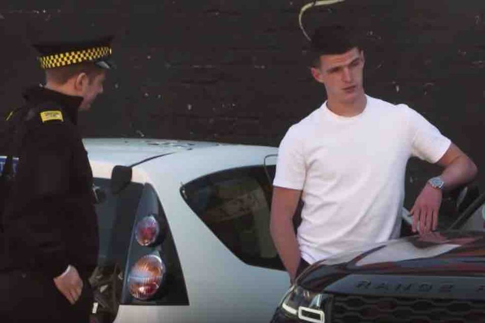 Video: England star Declan Rice caught in car clamping prank by West Ham team-mate Mark Noble