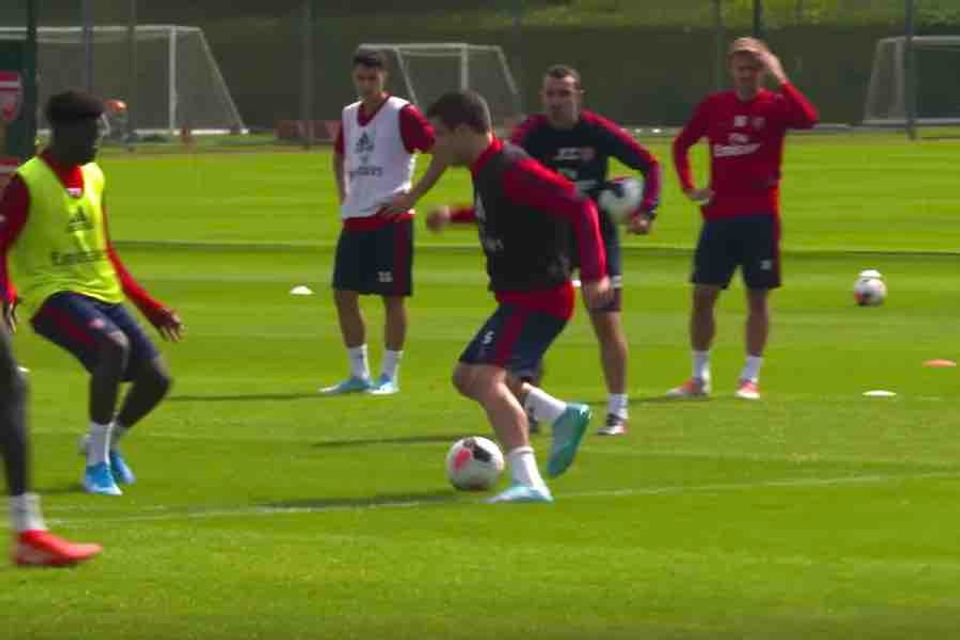 Video: Arsenal training ahead of Liverpool game