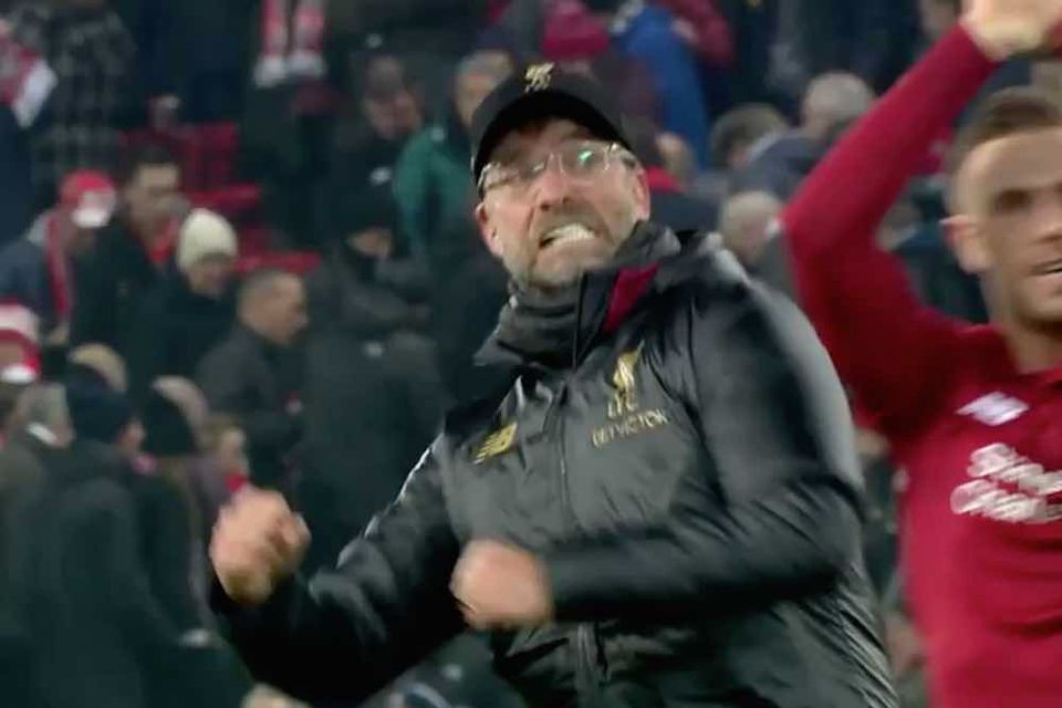 Video: Jurgen Klopp's passionate celebration after Liverpool beat Crystal Palace