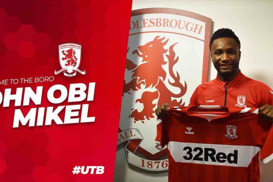 Middlesbrough sign former Chelsea midfielder John Obi Mikel