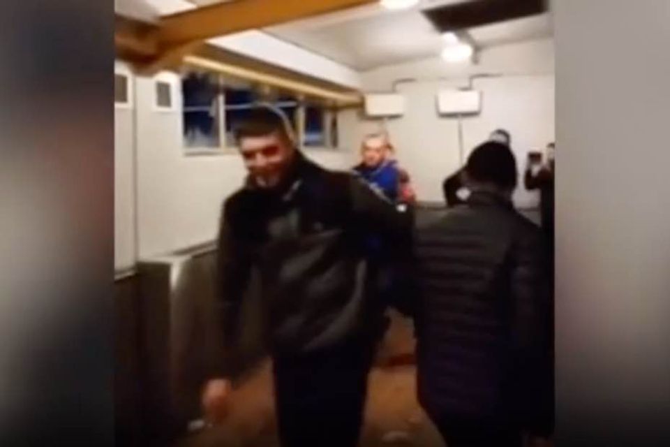 Video: Stoke City fans smashing toilets at Port Vale