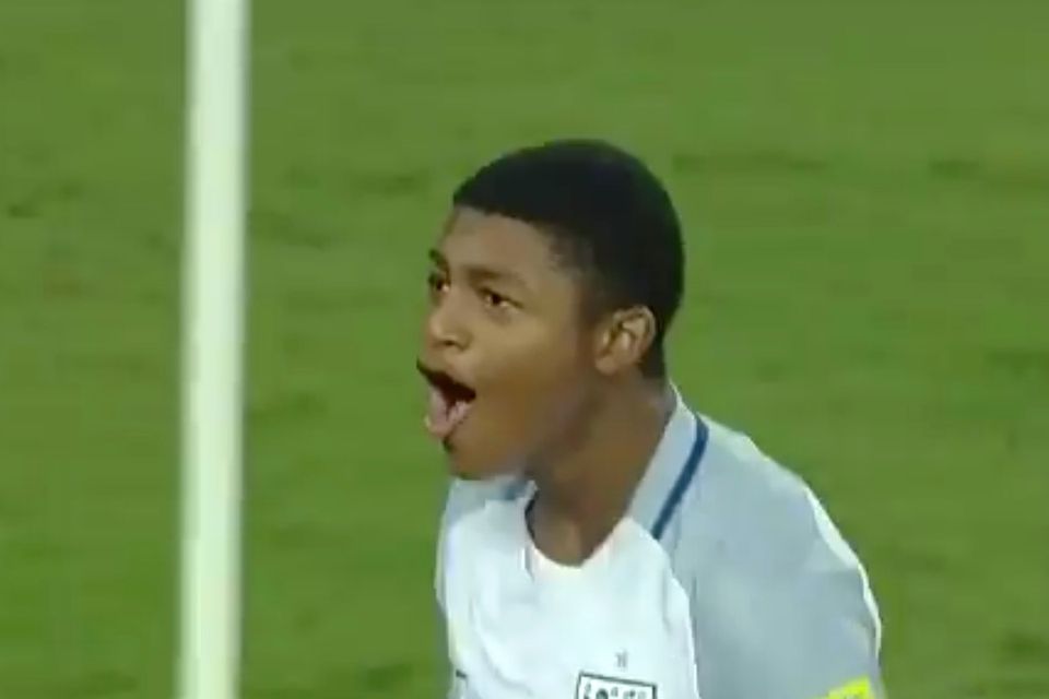 Video: Rhian Brewster scores his and England's second goal in U17 World Cup semi-final