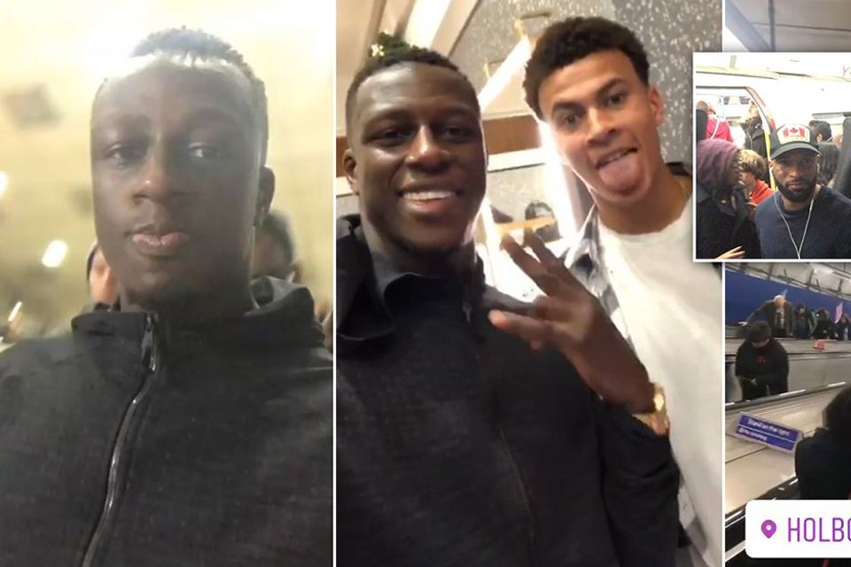 Photo: Benjamin Mendy and Dele Alli pose for a selfie while shopping